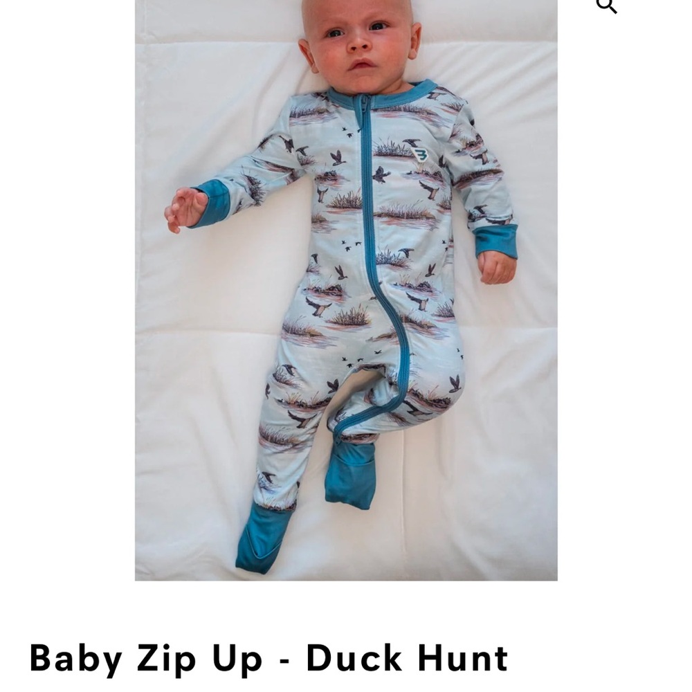 BURLEBO Blue and White Duck Hunt Footies